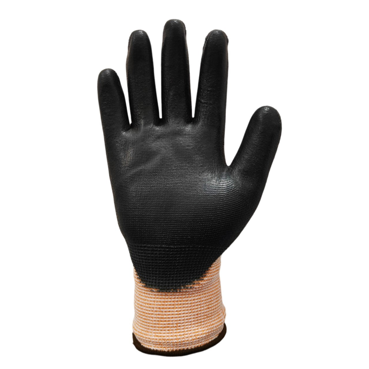 Orange Cut 3 Nylon Liner Black PU Coated Cut Resistant Work Glove