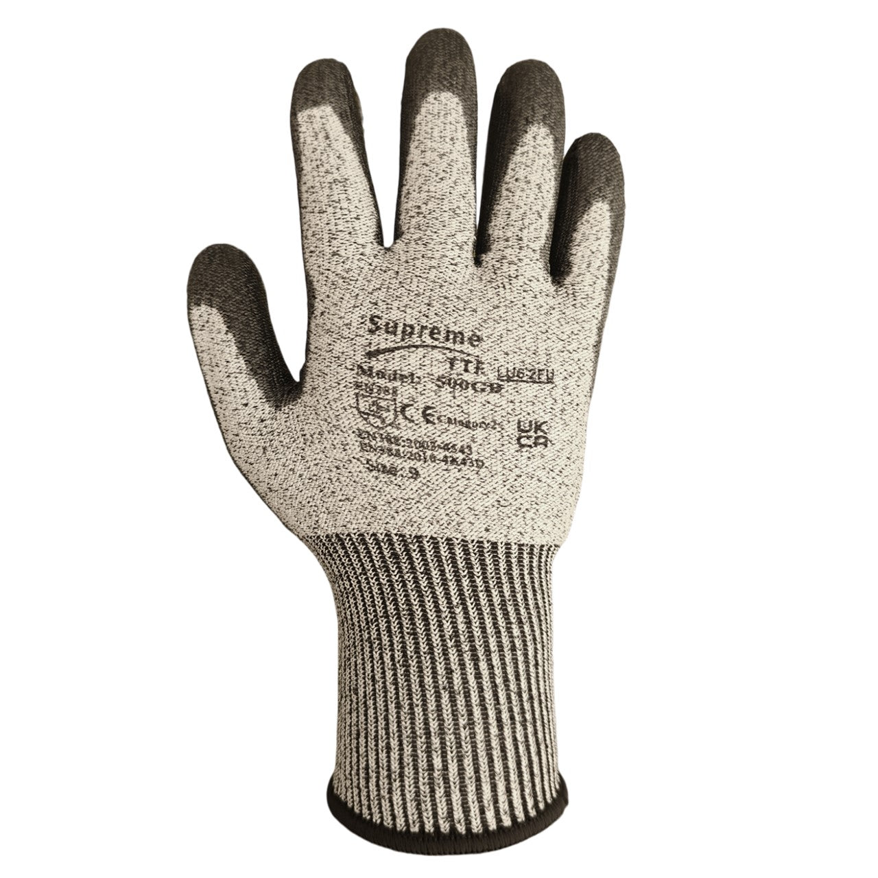 Premium Cut 5 Grey Black Nylon PU Coated Cut Resistant Work Glove