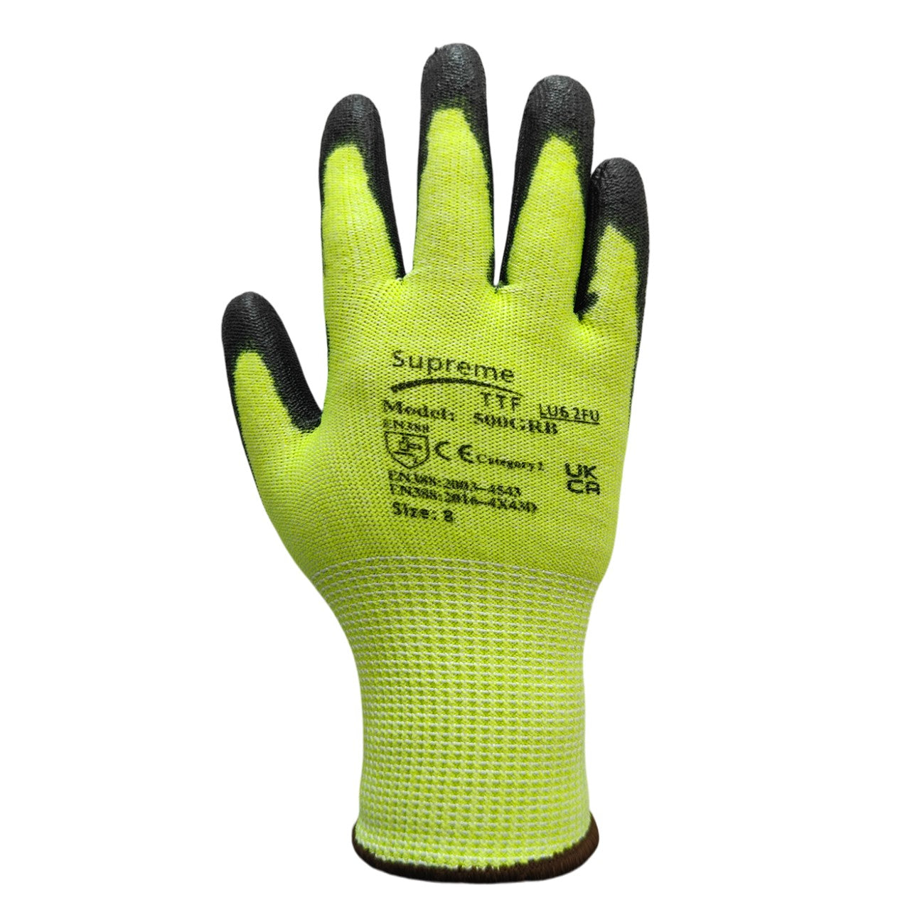 Premium Cut 5 Green Nylon PU Coated Cut Resistant Work Glove