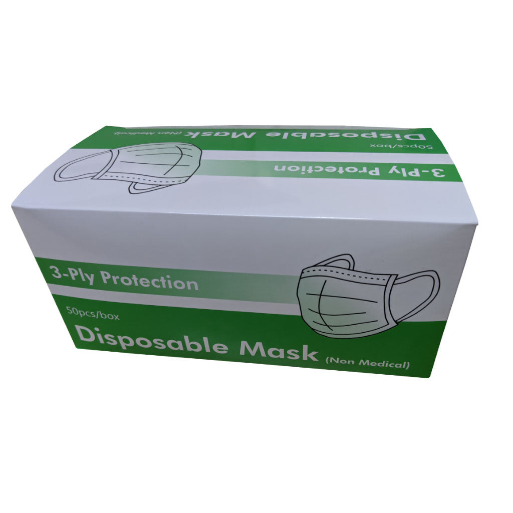 50 x Safety Masks 3ply Surgical Medical Face Mask Respirator Dust Mask (Box of 50)