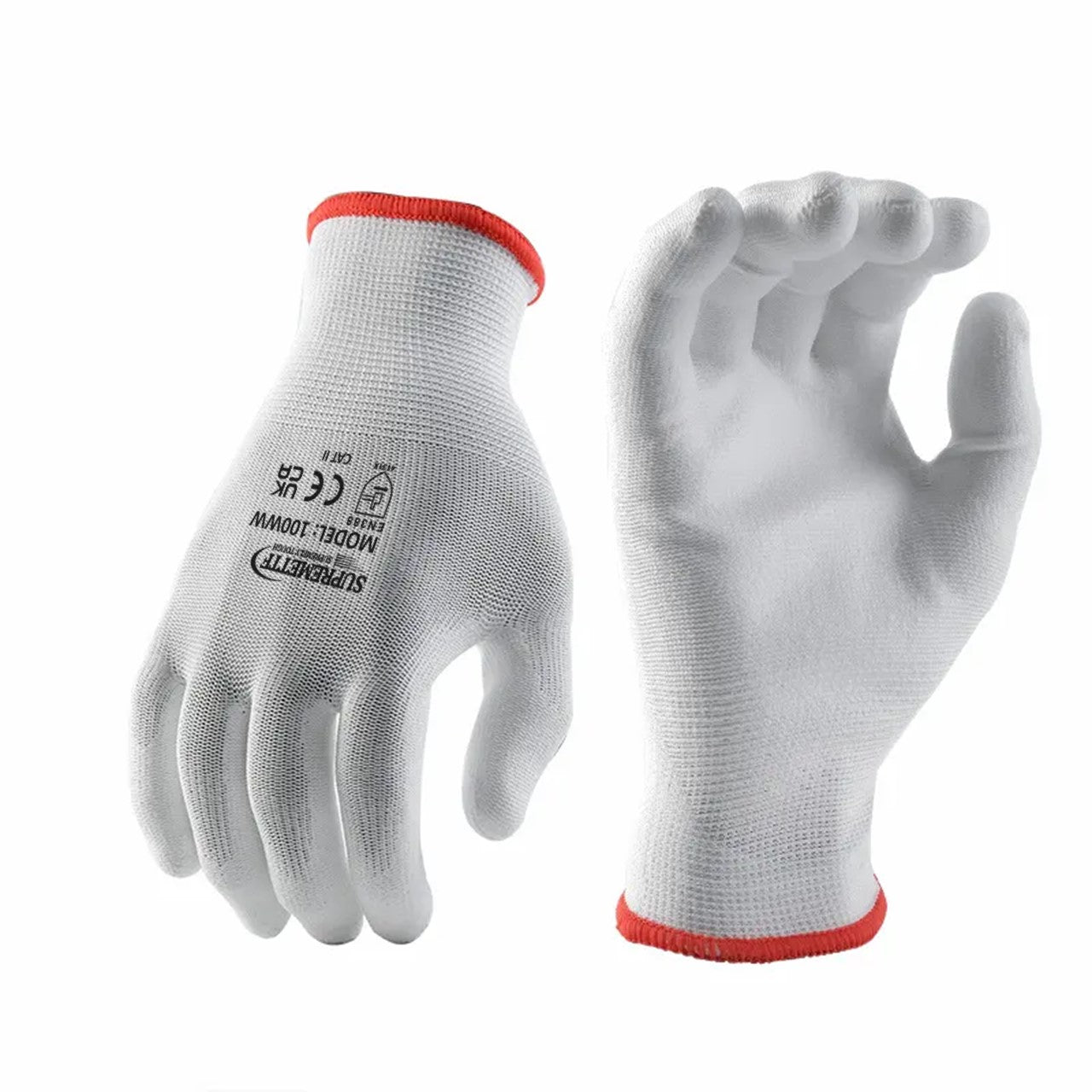 240 Pairs White PU Coated Work Gloves