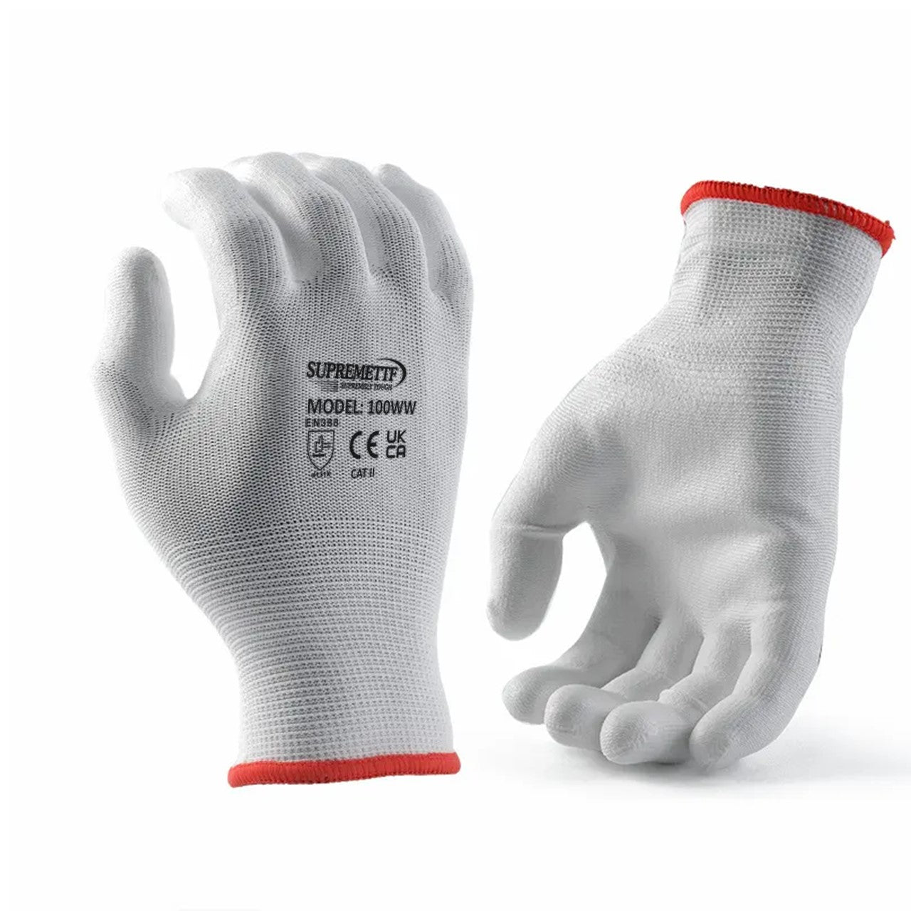 240 Pairs White PU Coated Work Gloves