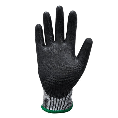Cut 3 Grey Black Nylon PU Coated Cut Resistant Work Glove