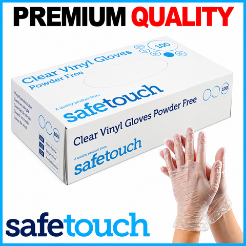 Disposable Vinyl Gloves Powder Latex Free Work Strong Tattoo Food BOX 100