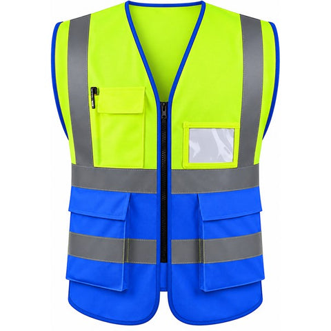 EXECUTIVE HI VIS VIZ VEST HIGH VISIBILITY WORK WAISTCOAT REFLECTIVE SAFETY TOP
