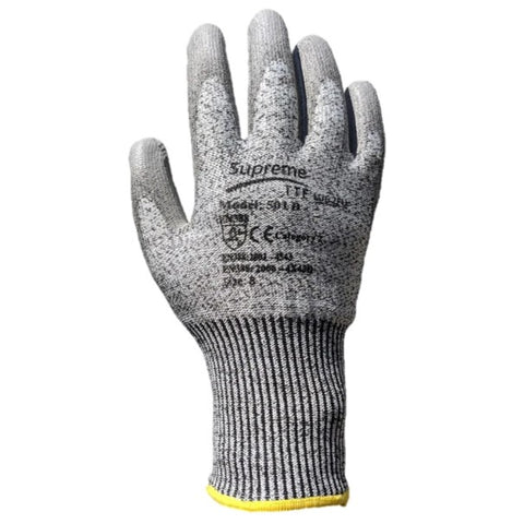 Level 5 Cut Resistant Work Gloves PU Coated Safety Builders Grip Gloves