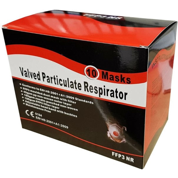 FFP3 NR Valved Dust Masks Fold Flat Respirator Builders PPE Face Cover