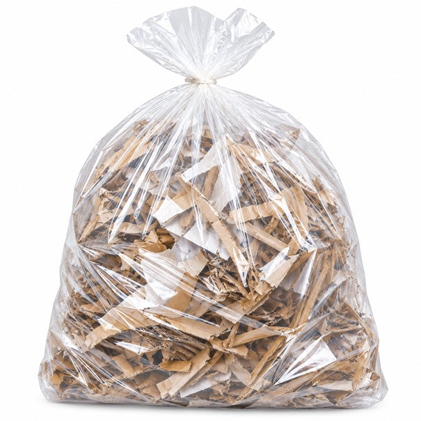 Clear Refuse Sacks 140G Large Bin Liners Rubbish Waste Recycling Bags 90L