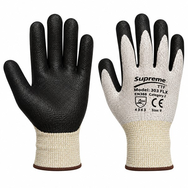 Nitrile Foam Palm Coated Cut Proof Breathable Oil Resistant Work Gloves