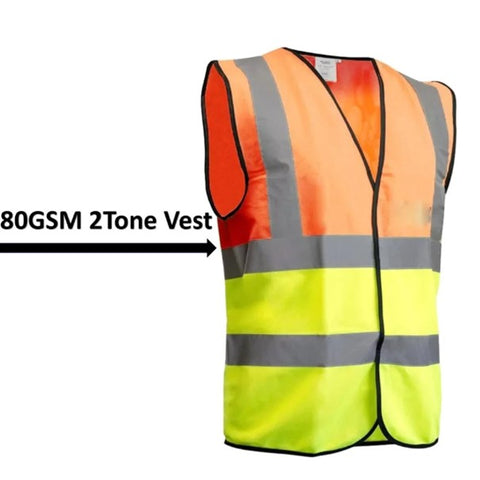 Hi Viz Safety Vest Waistcoat High Vis Visibility Reflective Yellow Orange Jacket