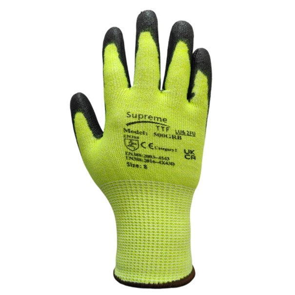 Level 5 Cut Resistant Work Gloves PU Coated Nylon Safety Builder Mechanic