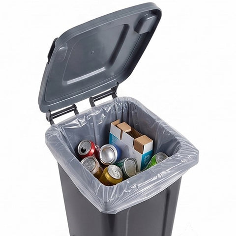 240L Strong Clear Wheelie Bin Liners Bags Refuse Sacks Strong Bin Liner