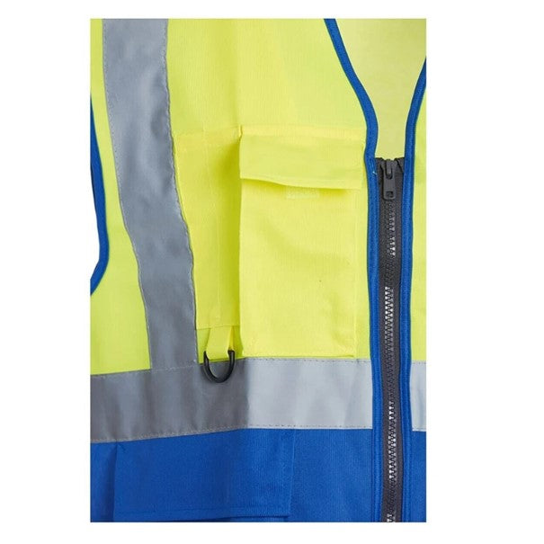 EXECUTIVE HI VIS VIZ VEST HIGH VISIBILITY WORK WAISTCOAT REFLECTIVE SAFETY TOP