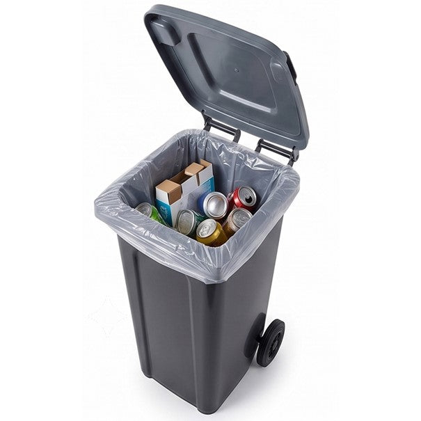 240L Strong Clear Wheelie Bin Liners Bags Refuse Sacks Strong Bin Liner XXL Size