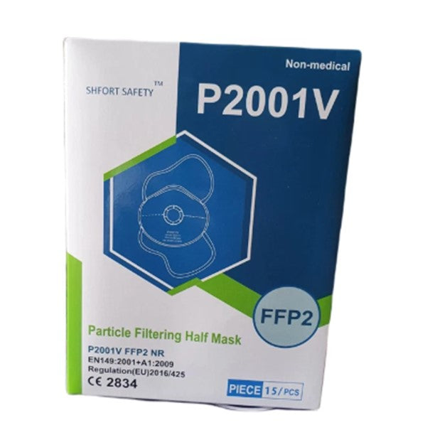 SHFORT SAFETY FFP2 Valved Respirator Face Mask Disposable dust mask P2001V