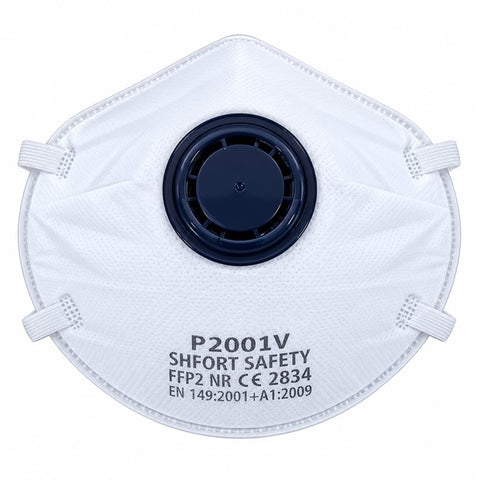 SHFORT SAFETY FFP2 Valved Respirator Face Mask Disposable dust mask P2001V