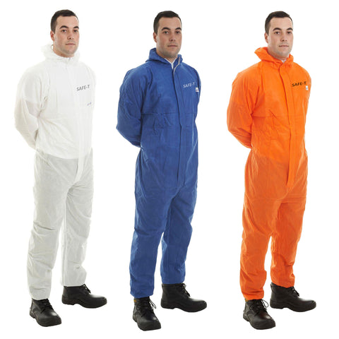 Disposable Coveralls Type 5/6 Protection Against Dust and Chemical Splash - Ideal for Asbestos Removal, Painting, and General Building Work