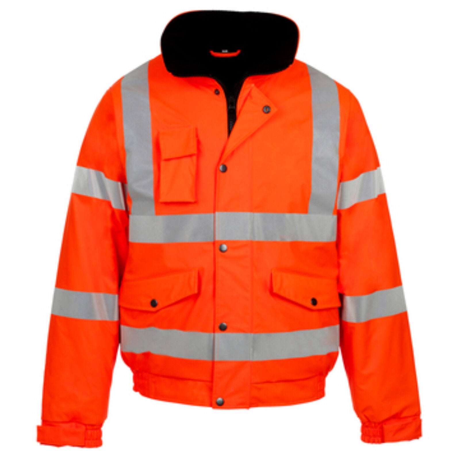 Hi Viz Safety Bomber Jacket Workwear Reflective Waterproof For Construction
