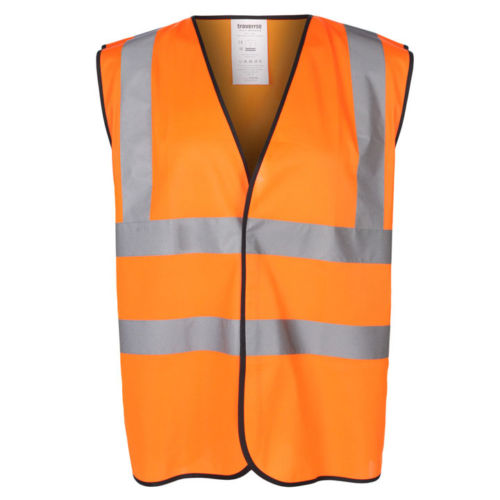 100 x High Visibility Yellow / Orange Safety Vest Waistcoat Jacket - RUFTUF