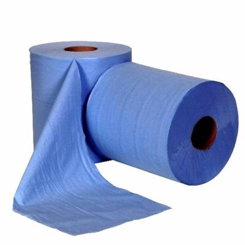 150m Blue Centrefeed 2PLY Hand Towel Wiper Rolls Paper - RUFTUF
